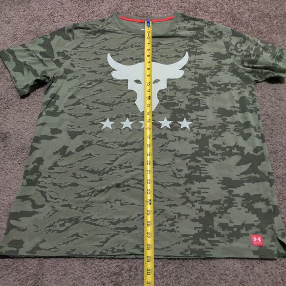 Under Armour Project Rock Veterans Day Show.Your Work Camo T-Shirt Mens Size 2XL - Picture 7 of 7